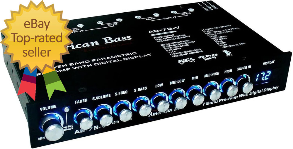 High End 7 Band Equalizer Voltage Display
