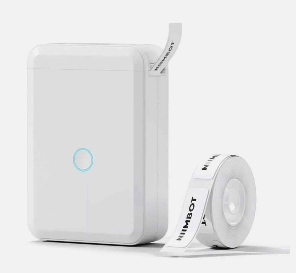 NimBot D110 Portable Bluetooth Wireless Thermal Label Printer White New