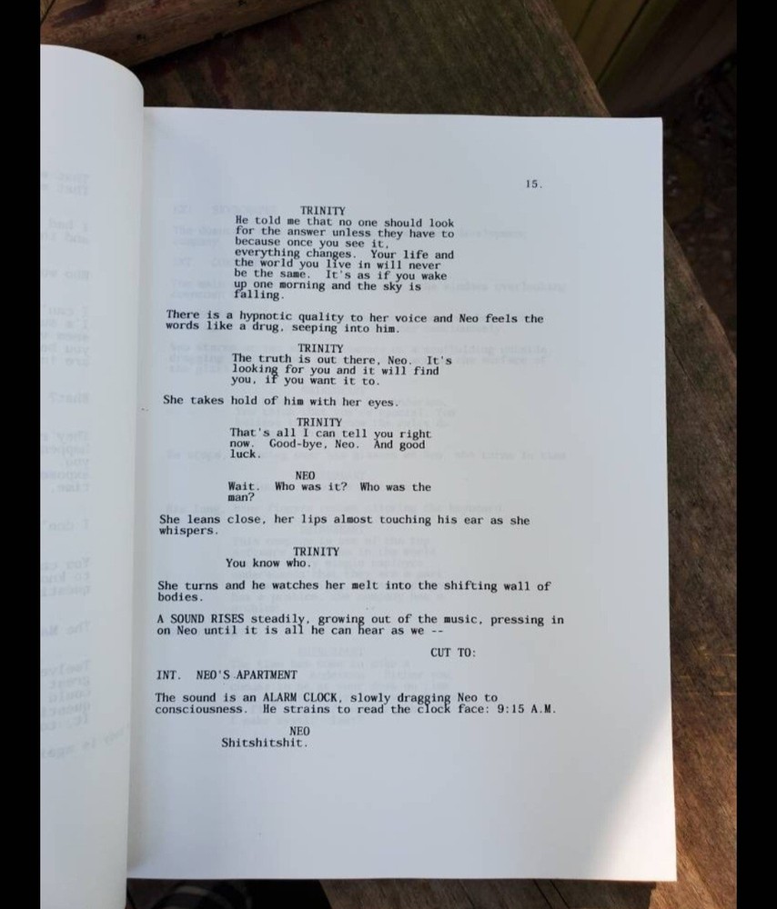 The Matrix Movie Script Larry & Andy Wachowski
