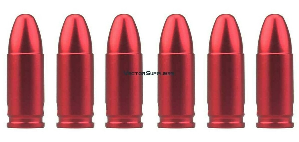 Vector Optics 9mm Luger Trainning Dummy Round Snap Caps, REAL SIZE!