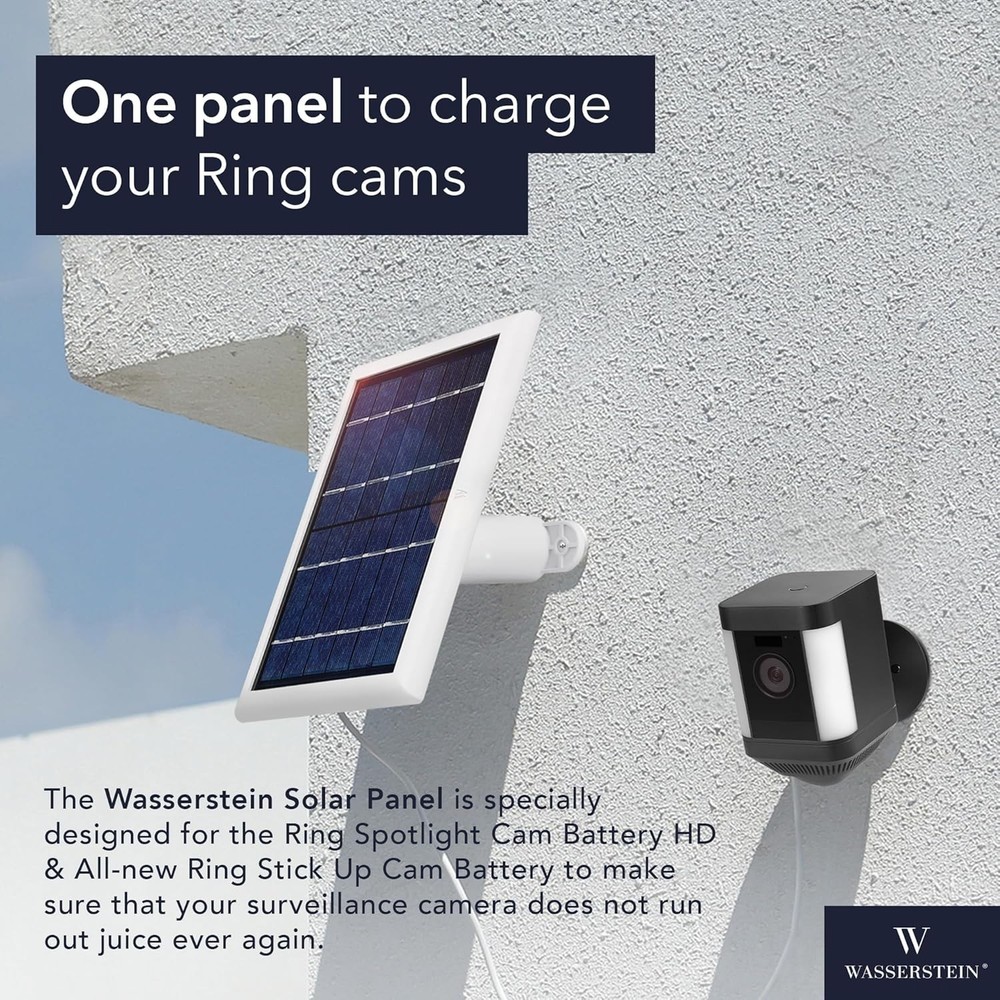 Ring Spotlight Cam Solar Panel Charger - 3 Pack