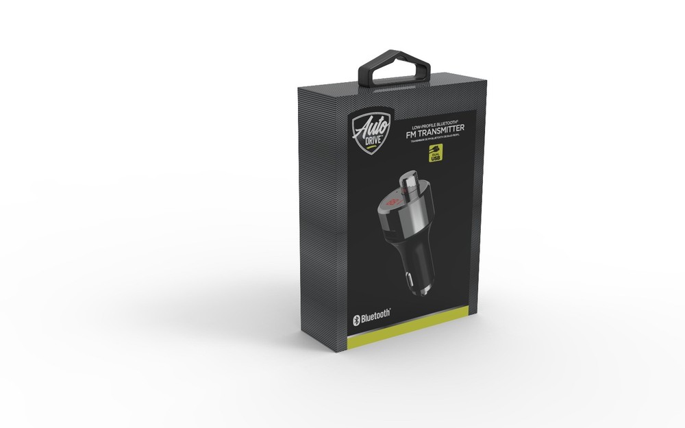 Auto Drive BT FM Transmitter, Metallic, Hands-Free Call, Smartphone Compat​