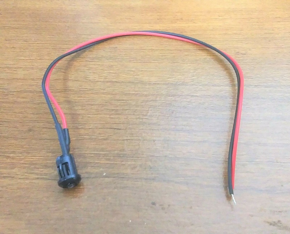 BBT 12 volt DC Red LED 1/4" Snap-In Mini Indicator Light