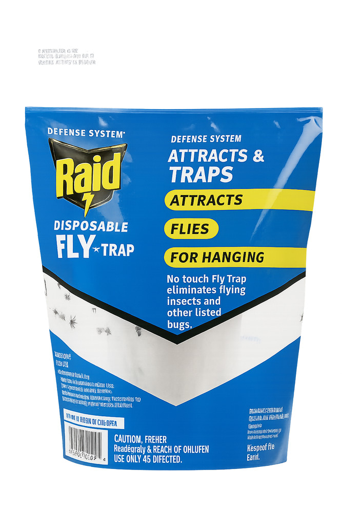 Raid Disposable Fly Trap – Outdoor Fly Control, Ready to Use