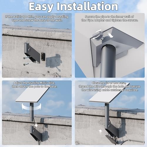 Starlink Mini Wall Mount, 360 Adjustable Starlink Mini Bracket, Gray