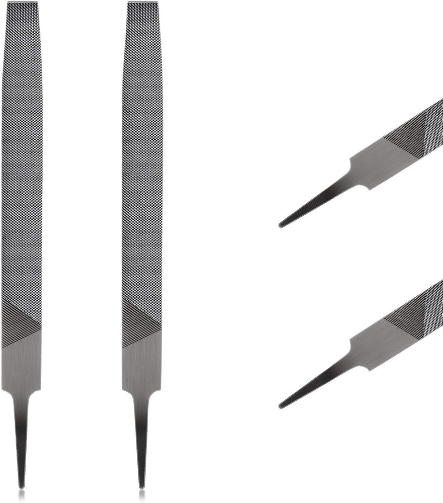 2 Pack Rectangular Cut Axe File, Mill Smooth Cut File Carded, Hardened Steel Fla