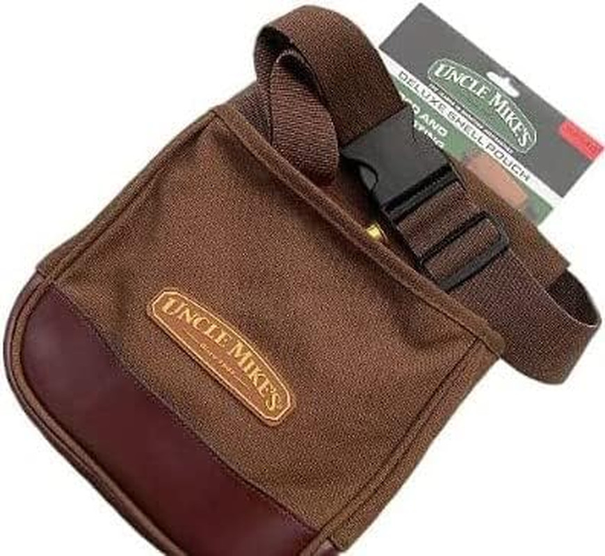 Deluxe Canvas Shell Pouch (Brown, One Size)