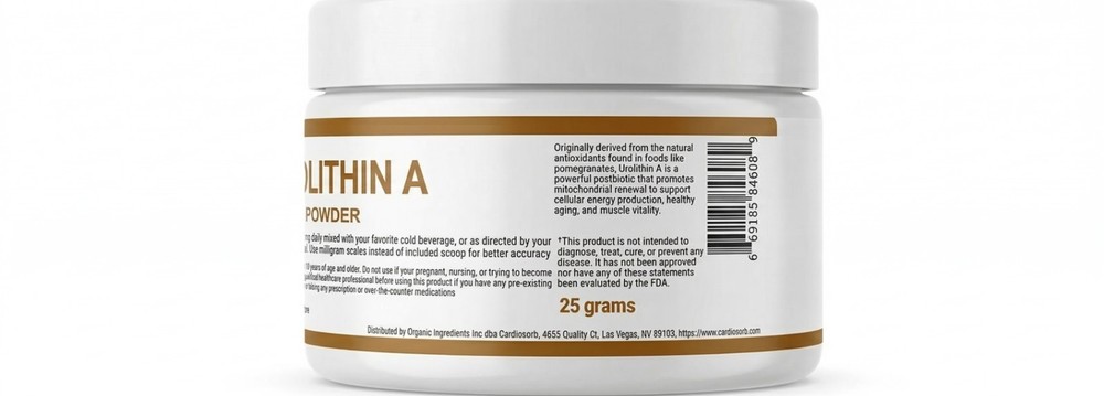 Urolithin A Powder, 25 Grams, 50 serving per container