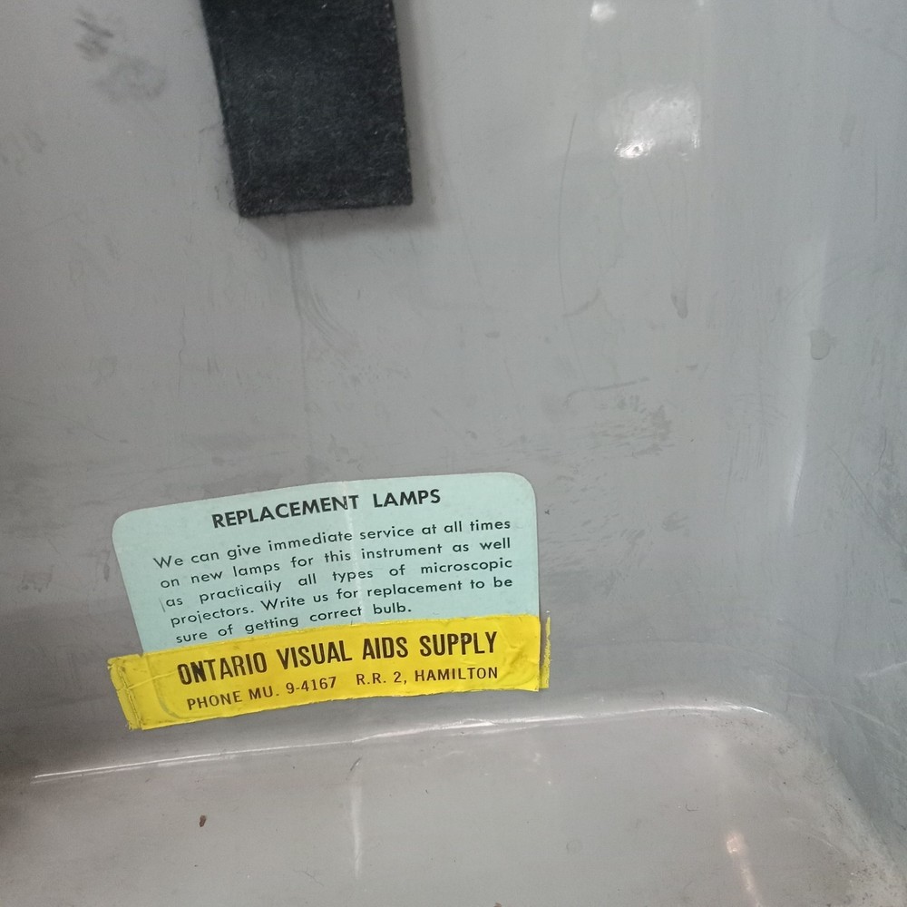 BIOSCOPE MFG. CO. Model 60 Projecting Microscope w/ Case Tulsa OH