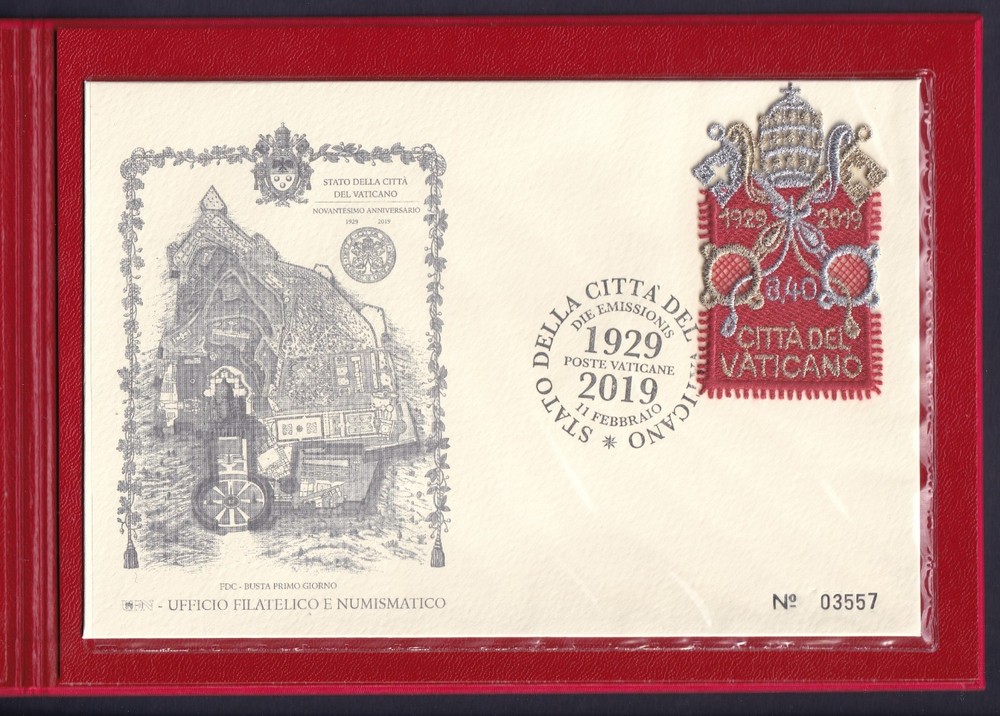 VATICAN - 2019 folder containing stamp and FDC - (7522)