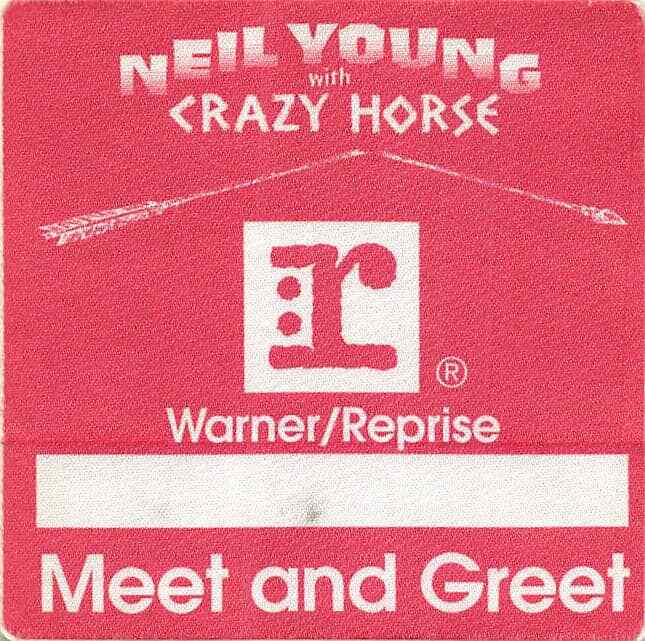 Neil Young & Crazy Horse Backstage Pass Red Meet & Greet Cloth Variant