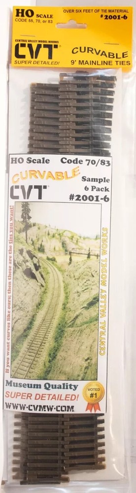 Central Valley ~HO Code 70 & Code 83 ~ CVT 9' Mainline Sample 6 pack ~ CVM2001-6