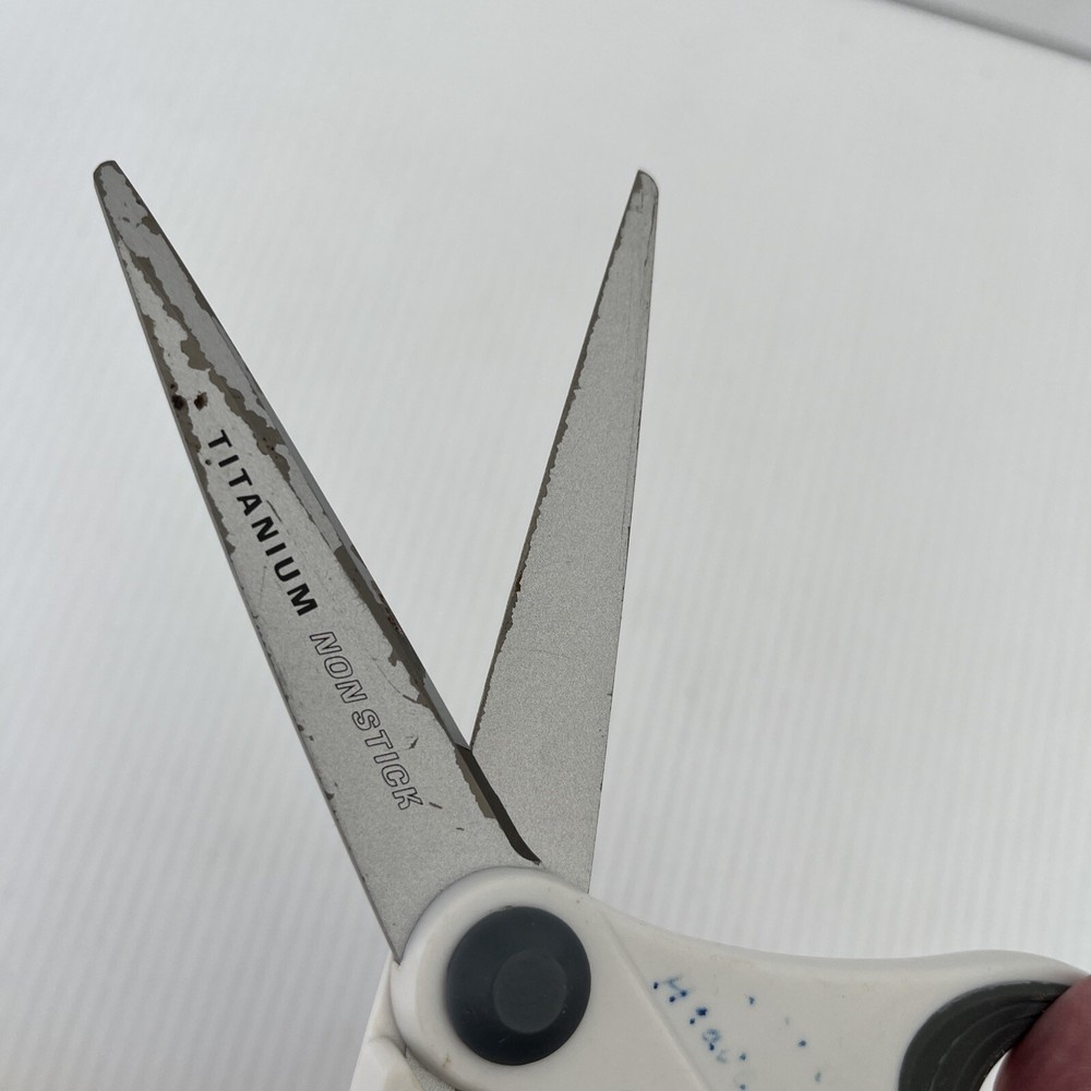 Westcott Office Paper Scissors Shears Titanium Non-Stick White