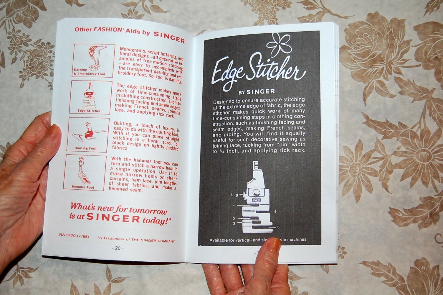 Rare Attachments Manual for Singer Sewing Machines 15, 66, 99, 201, 221 & Others