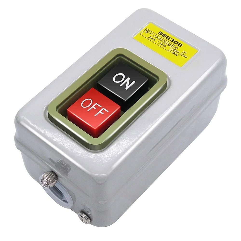 On Off Start Stop Push Button Switch for 220V 380V Single Phase Motor Wiring