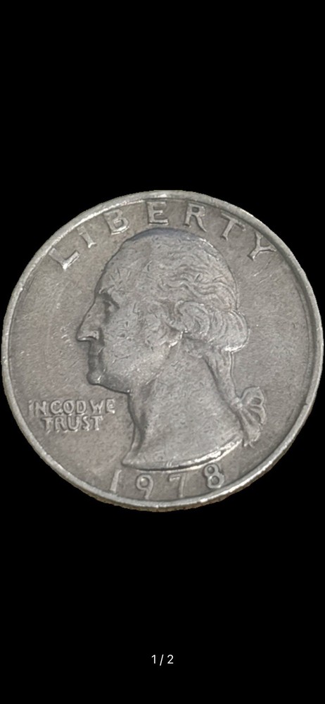 1978 Washington Quarter double die reverse error double die on leaves no mint