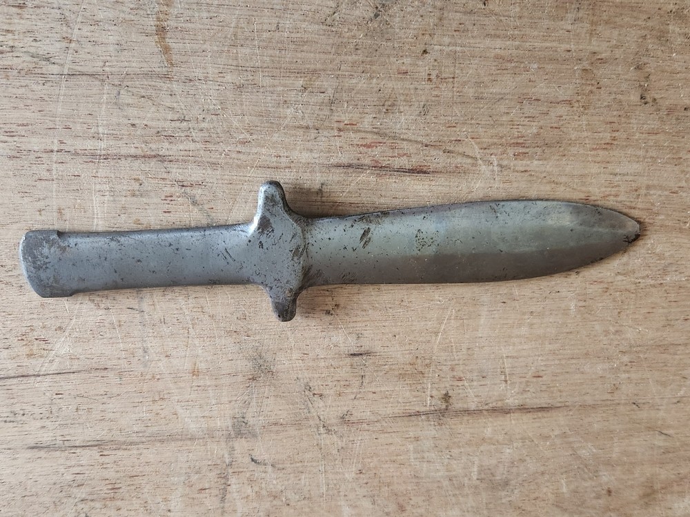 Fixed Blade Knife No Handle Not Sharp Broken Tip Unbranded Vintage HELP