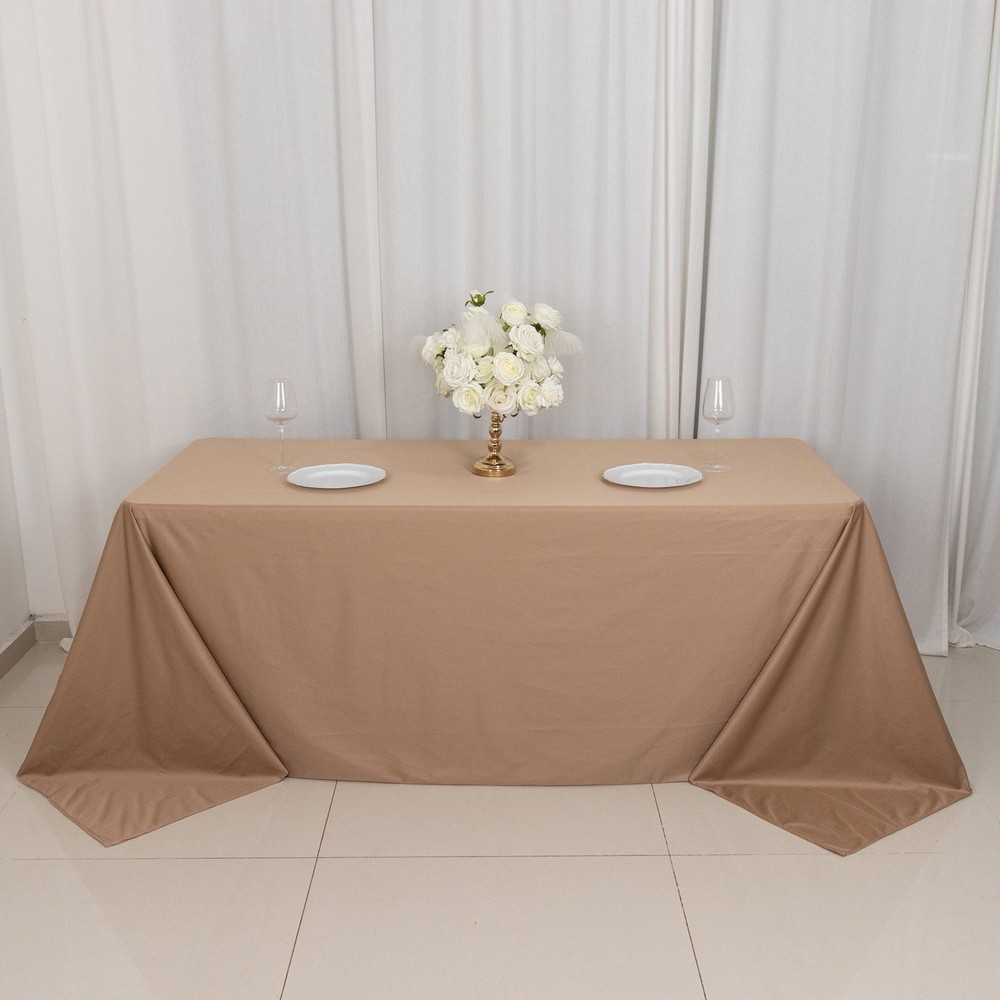 90" x 132"NUDE Scuba Polyester Rectangular TABLECLOTH Party Events Decorations