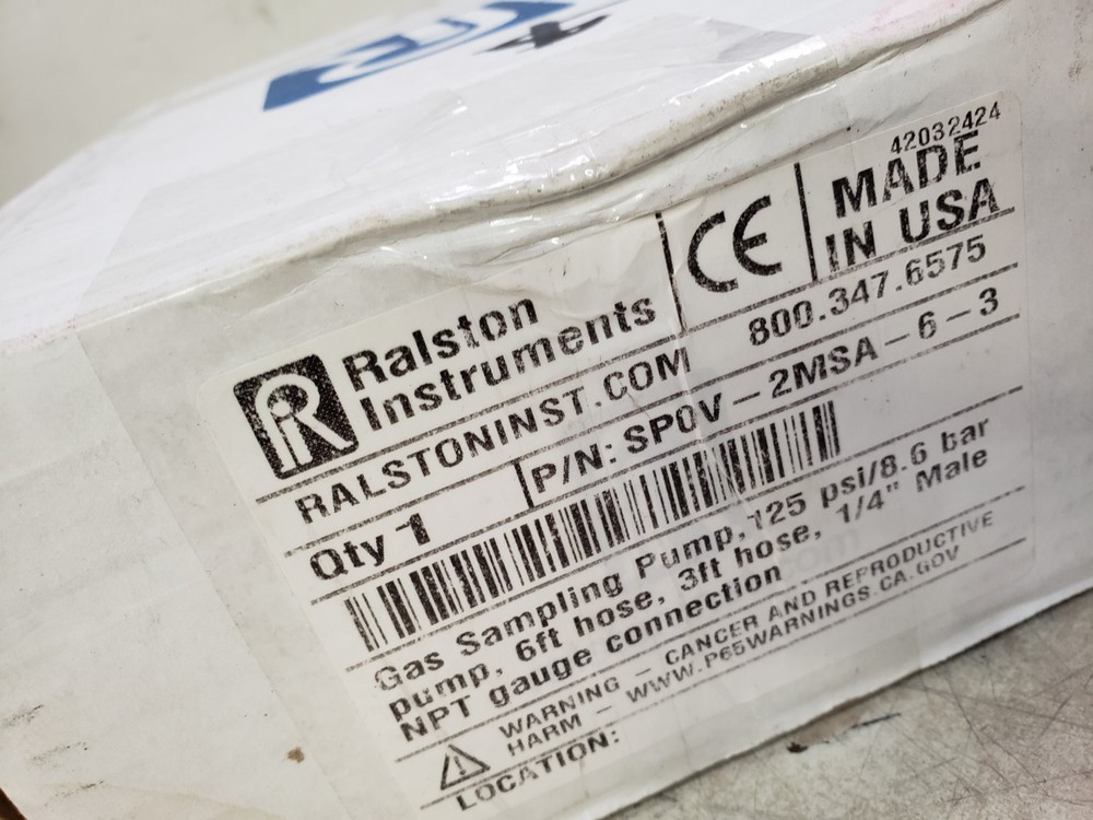 Ralston Instruments SP0V-2MSA-6-3 Sampling Pump Kit with 2 Hoses