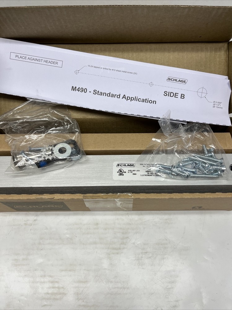 New Open Box Schlage M492 (M490) SINGLE 1500lb Electromagnetic Lock