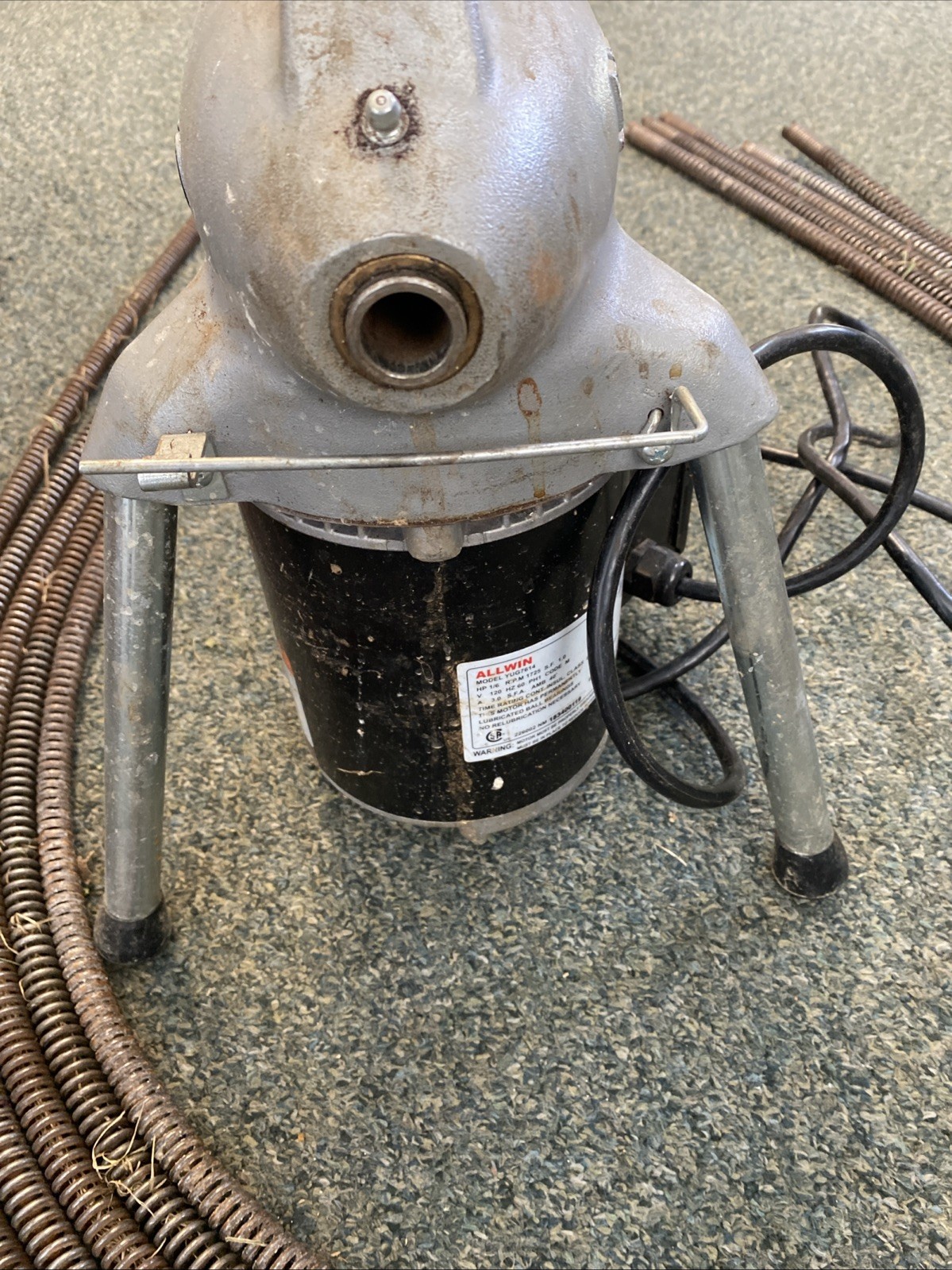 RIDGID K-50 Sectional Drain Cleaning Machine 110V w/Cable and Auger Bits TESTED