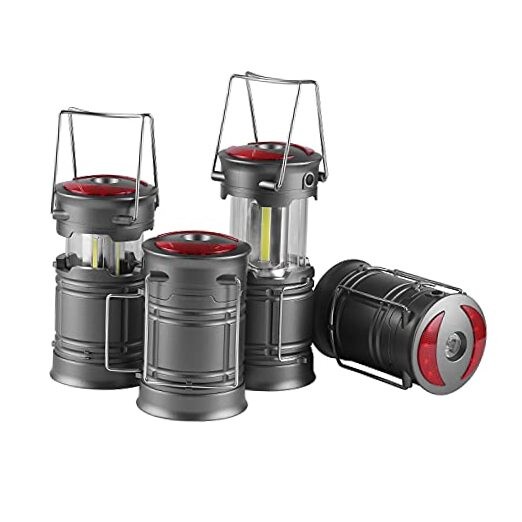 4 Pack LED Camping Lanterns, Battery Powered Lantern Flashlight COB Camp