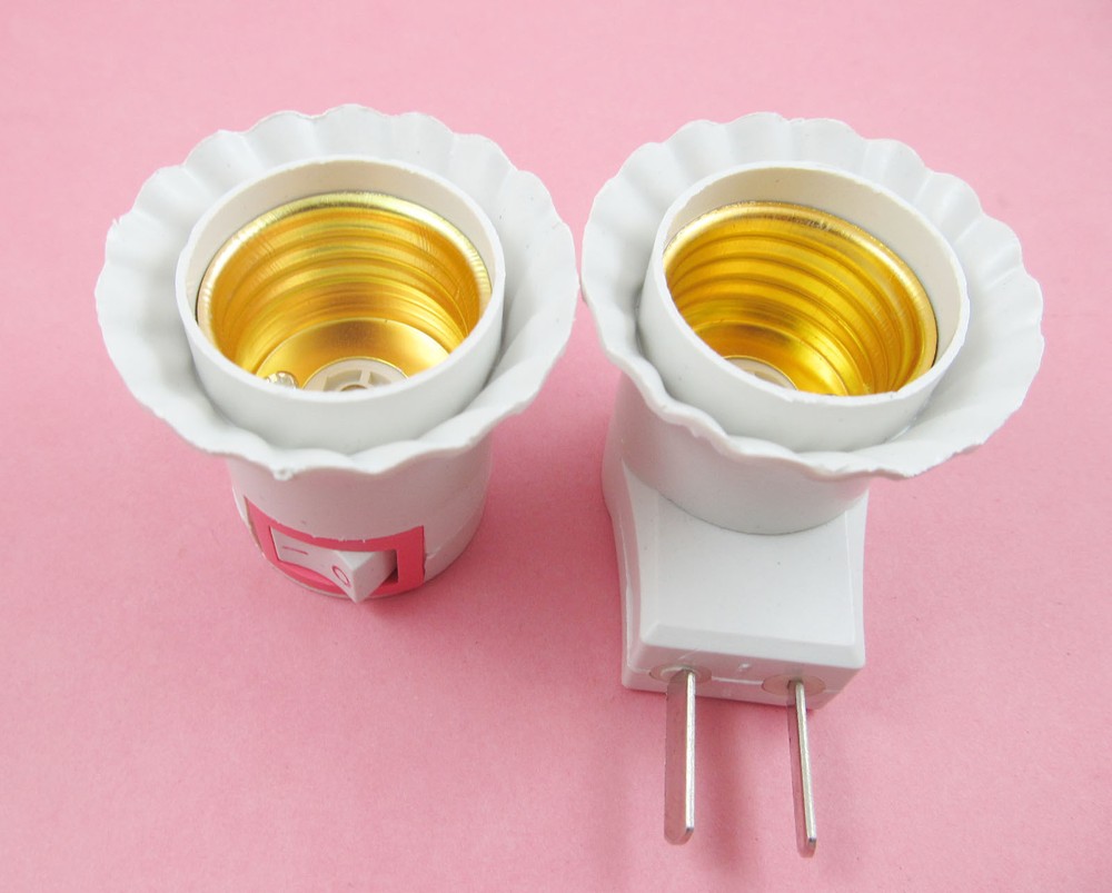 LED Light Bulb Lamp Socket Base Holder E27 to US AU Plug Adapter Converter