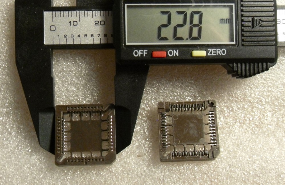 44 Pin PLCC  Socket - Robinson Nugent -  Surface Mount - TWO Pieces