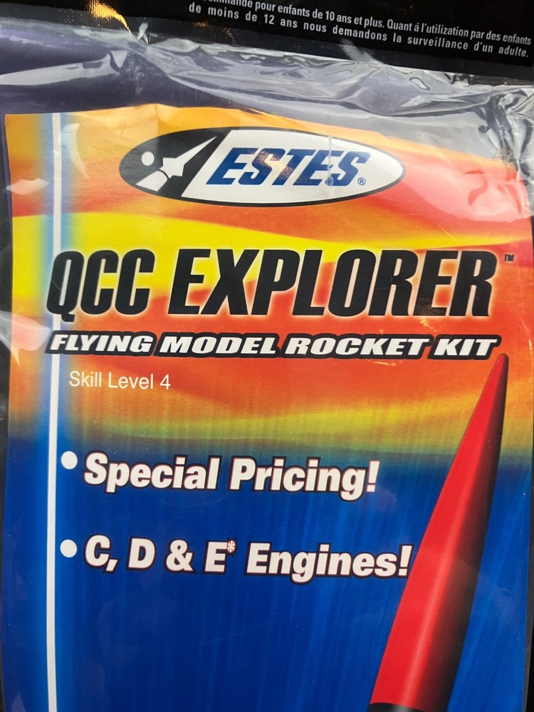 Estes QCC Explorer OOP Flying Model Rocket Kit - Skill Level 4 - Sealed