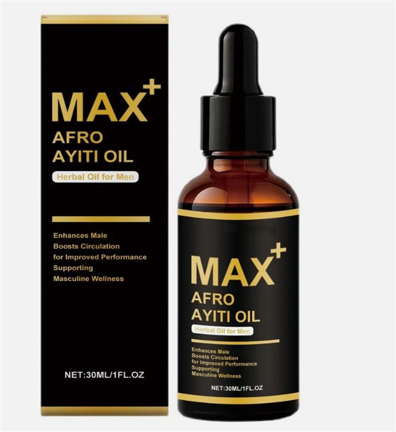 Max+ Afro Ayiti Oil Herbal Oil for Man Enhances Male Boosts Circulation NEW