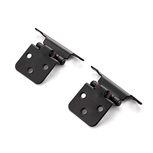 Pack (30 Pairs) 1/2" Overlay (Variable) Cabinet Hinges, Self-Closing 60 Black