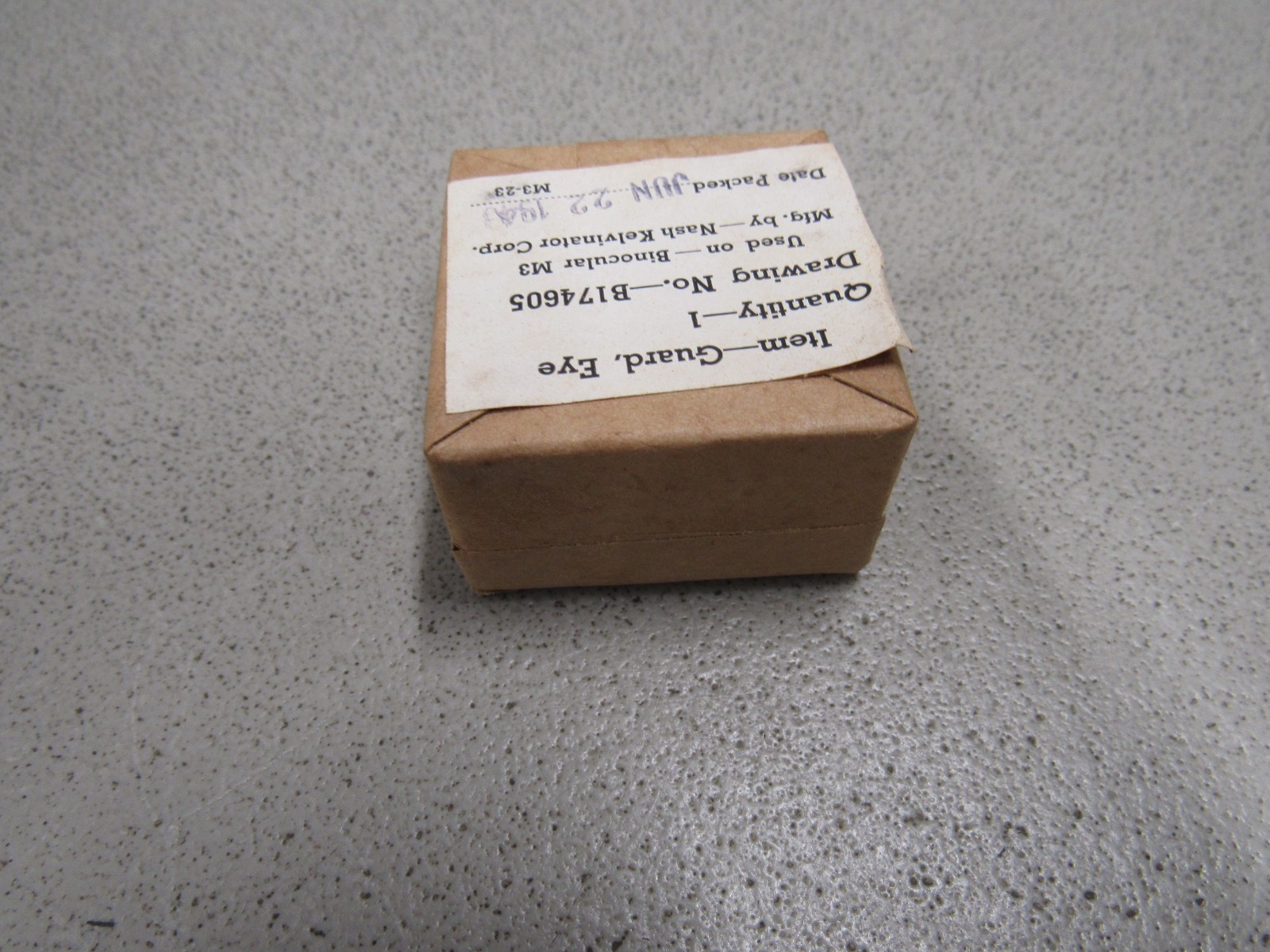 WW2 US M3 6x30 Binoculars Eye Guard Original Box 1943 Date Nash Kelvinator Corp