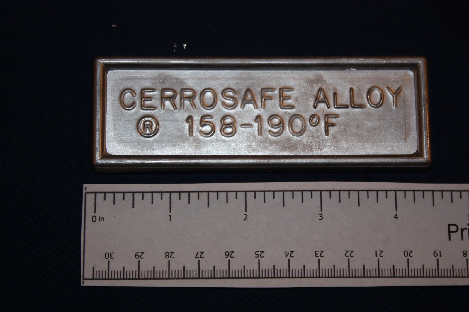 Cerrosafe 160-190 Chamber Casting Alloy - 1/2 lb. ingot
