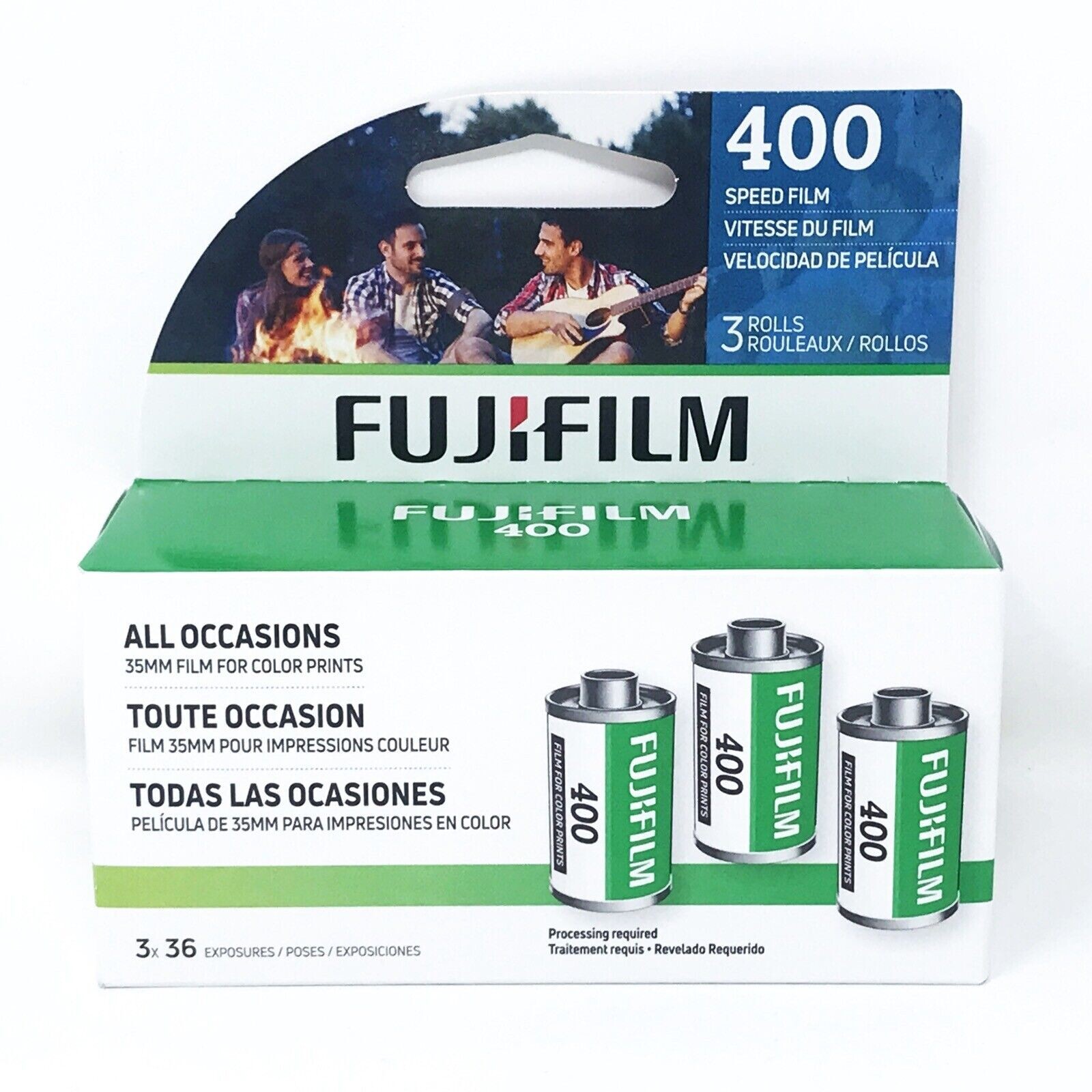 9x Fujifilm 400 Color Negative 35mm Film, 36 Exposure, 3 Pack =Total 27 Rolls