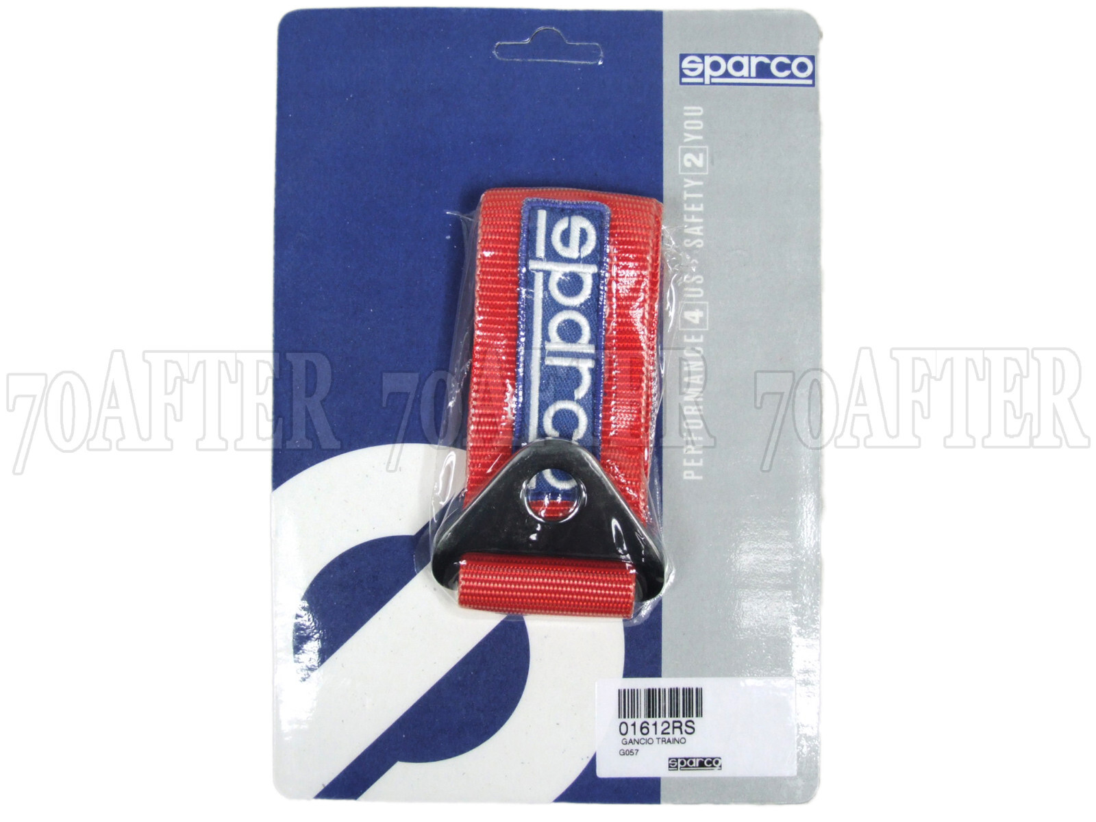 Sparco Polyester 6600lbs Tow Strap Rope 2"x9.5" 15mm Mount Hole