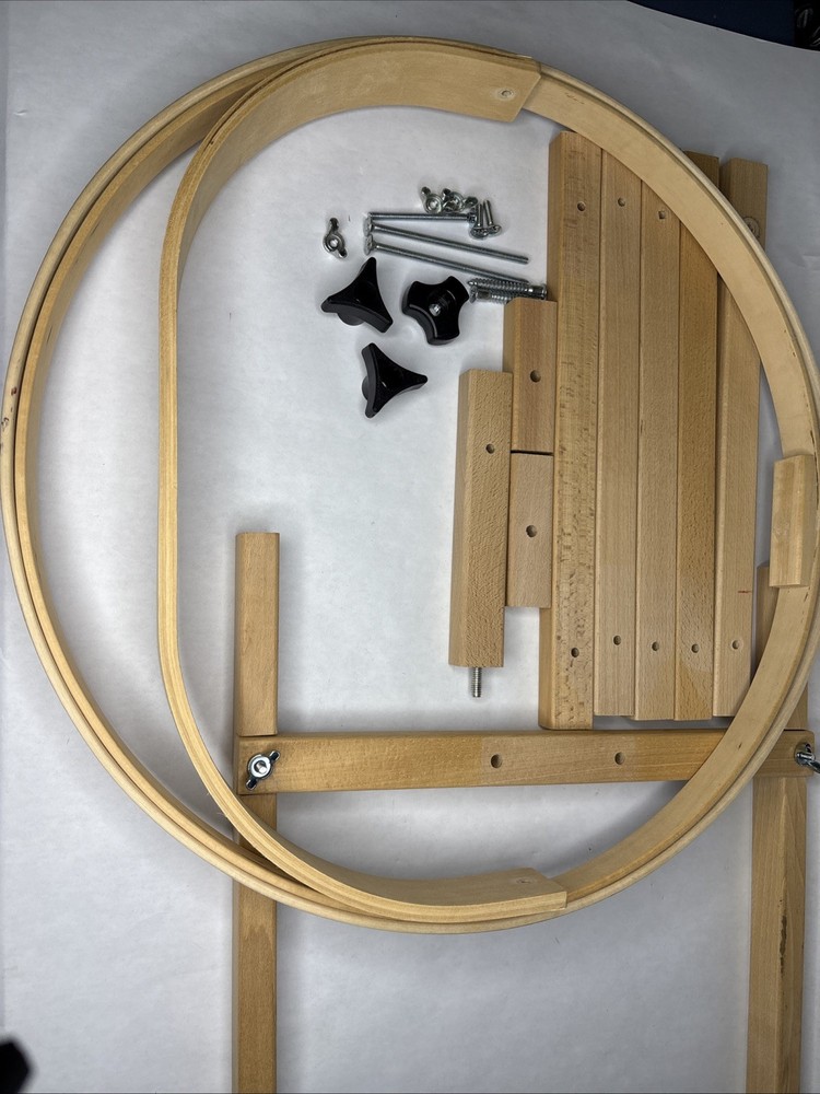 Embroidery hoop floor stand.