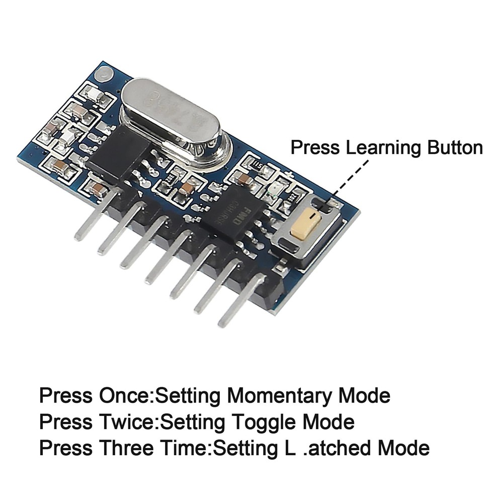 6pcs 433mhz Wireless RF Transmitter and Receiver Wireless 4 Channel Output Li...