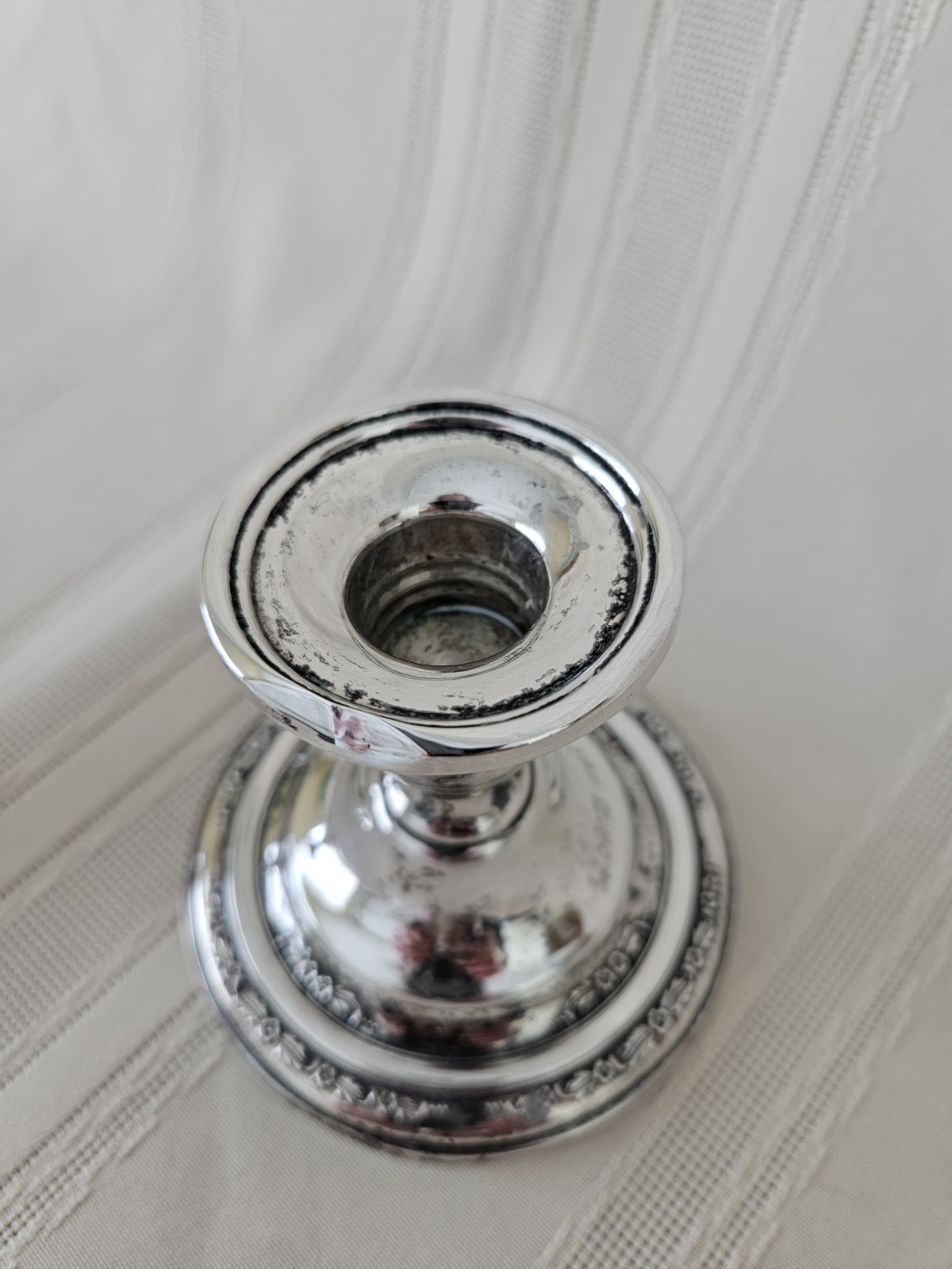 Pair of Mid-Century Courtship International Sterling 3" Candleholders