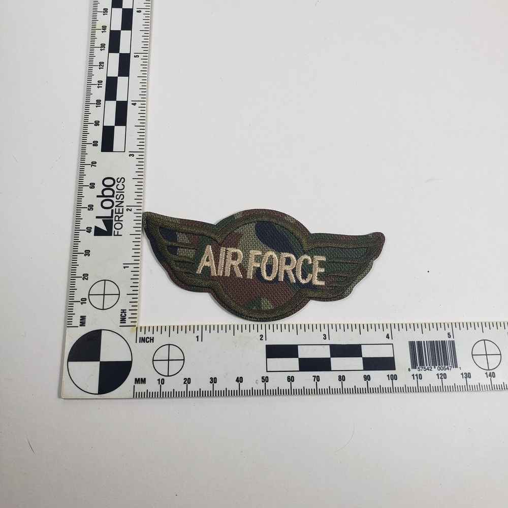 Camouflage Air Force Patch 4" Camo Wings