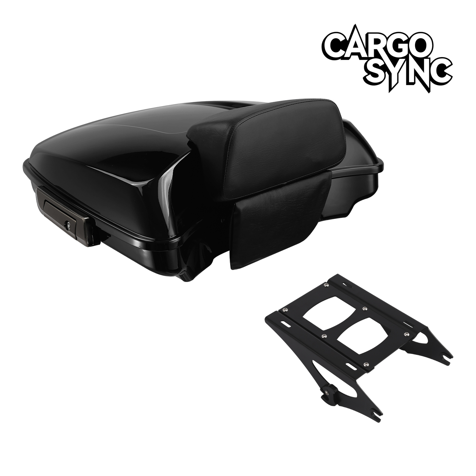 Razor Trunk with Slim Backrest Mount Rack Fit For Harley Touring Glide 14-25