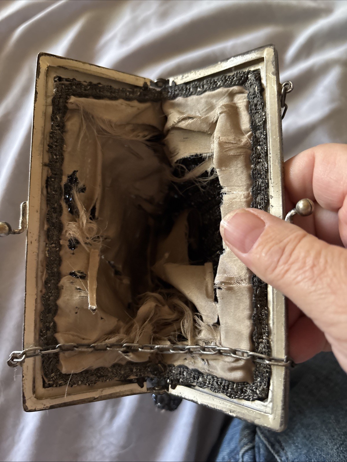 Vintage beaded evening bag (art deco From 1920s) Black