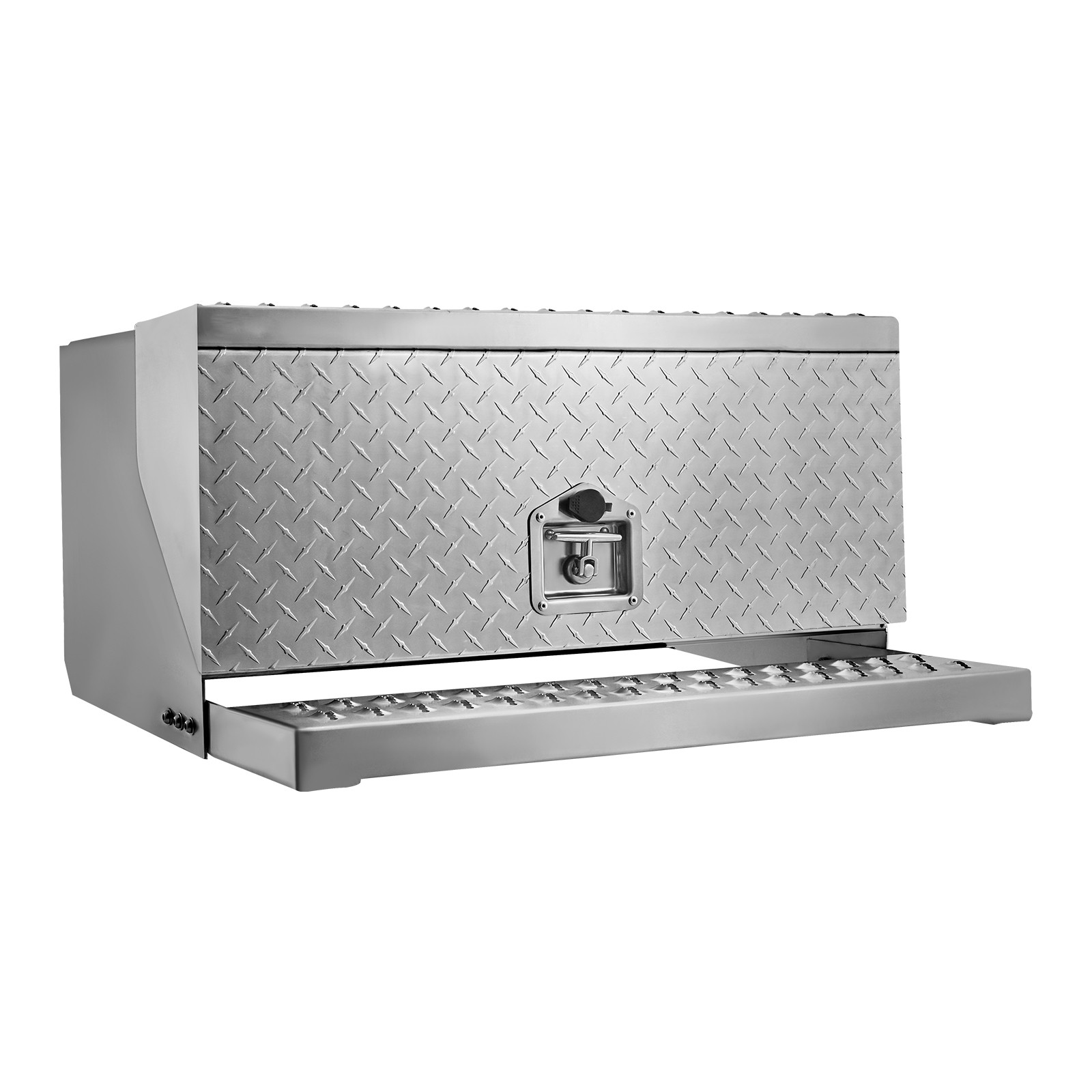 Uimoso Semi-Truck Aluminum Step Tool Box 30" x 29.5" x 15.8" for Heavy-Duty Use