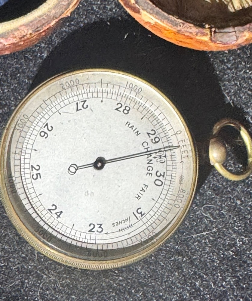 c1870 Pocket Barometer in Oroginal Case
