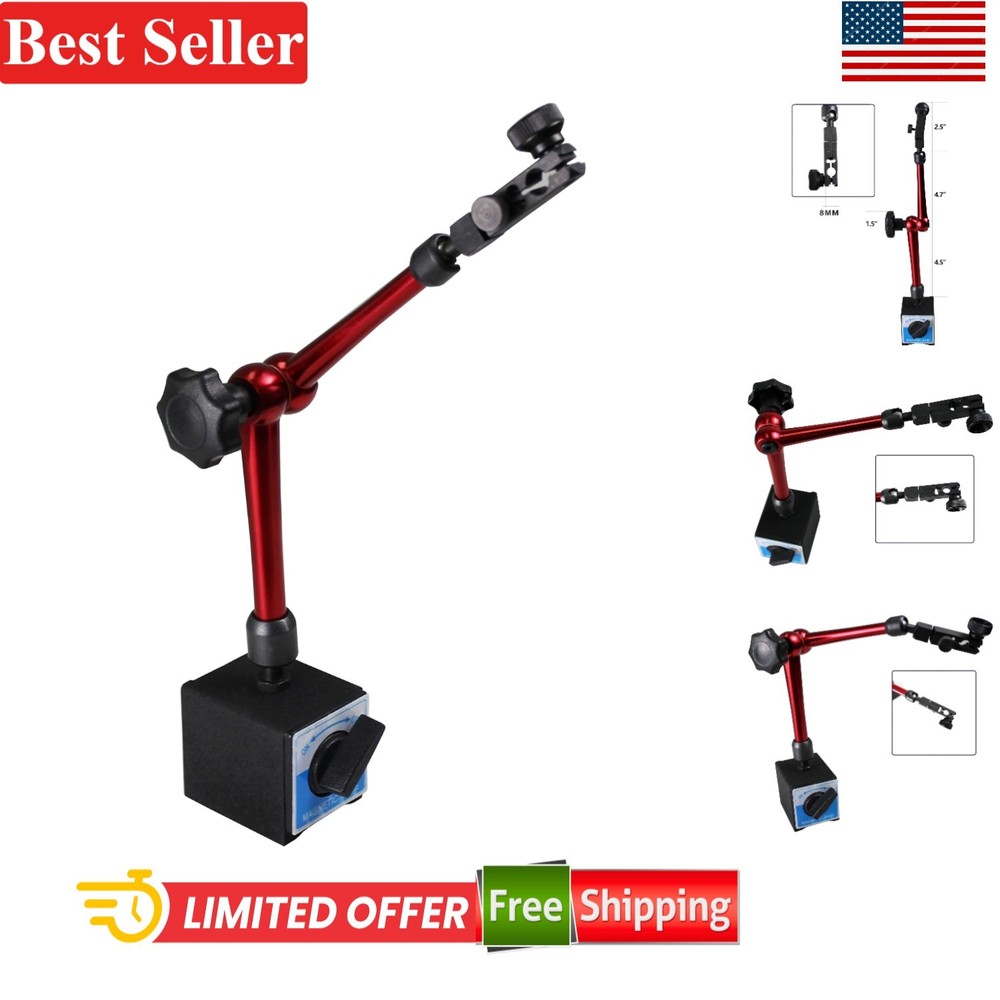 HFS R Magnetic Base Stand - 360° Adjustable Indicator Holder, 132lbs Max Pull
