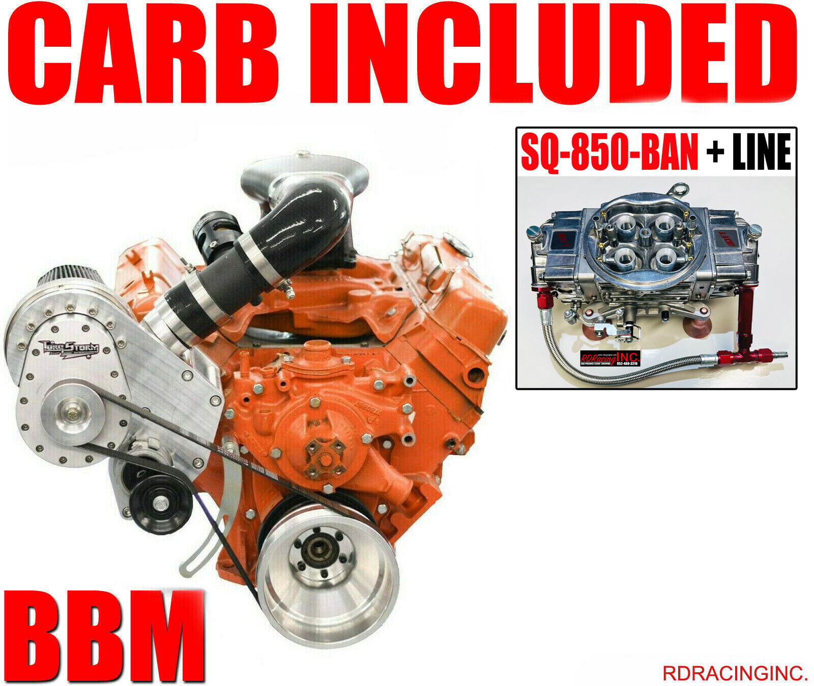 TORQSTORM SUPERCHARGER SYSTEM BIG BLOCK MOPAR 440 DEMON CARB ARP-K-DG-RB-MOPAR