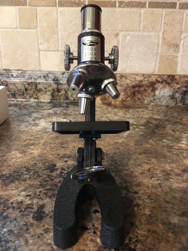 Vintage Precision Tested Optics 300 Power Microscope Lab w/Box~Creative Science