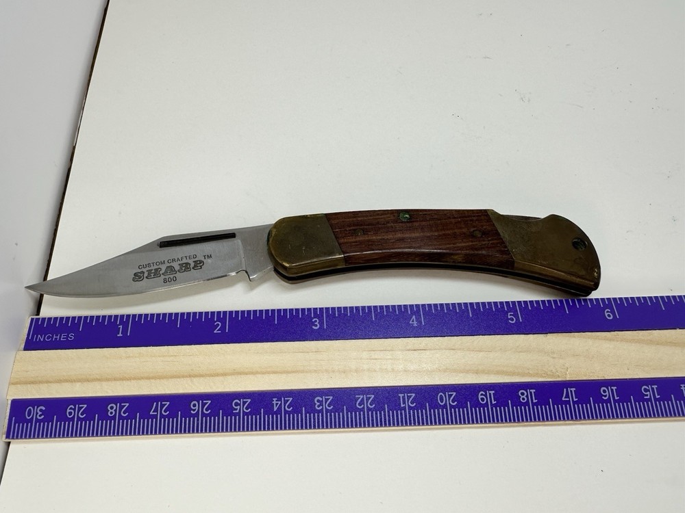 @ Sharp Model 800 Lockback Pocket Knife w/Matching Sheath