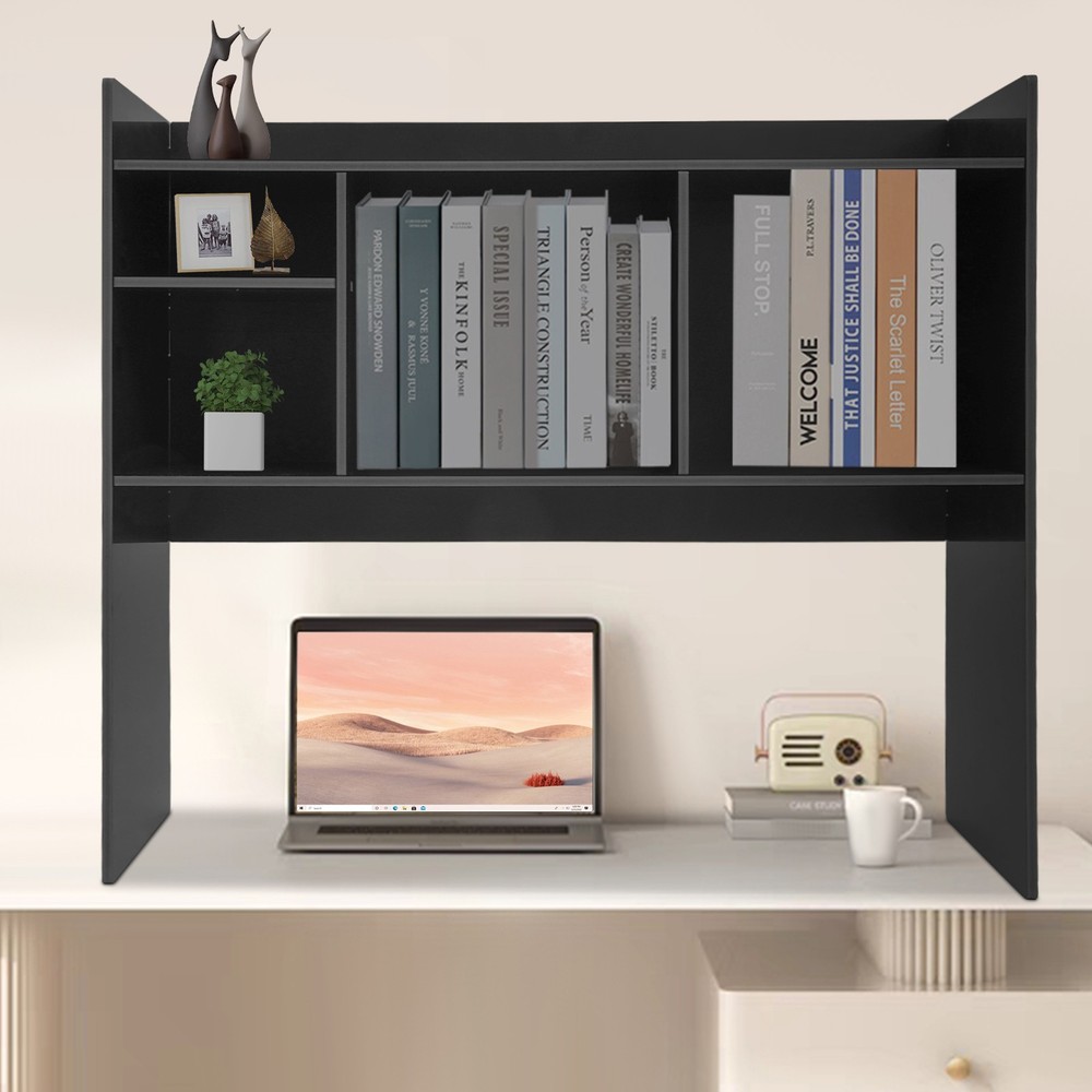 Desktop Bookshelf, Cube Storage Organizer Tabletop Bookcase w/ 6 Compartments