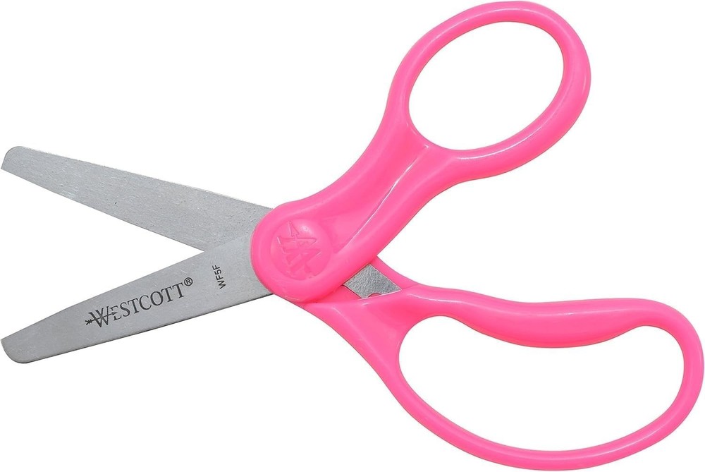 5" Hard Handle Kids Scissors, Blunt, Assorted Colors, 2-Pack