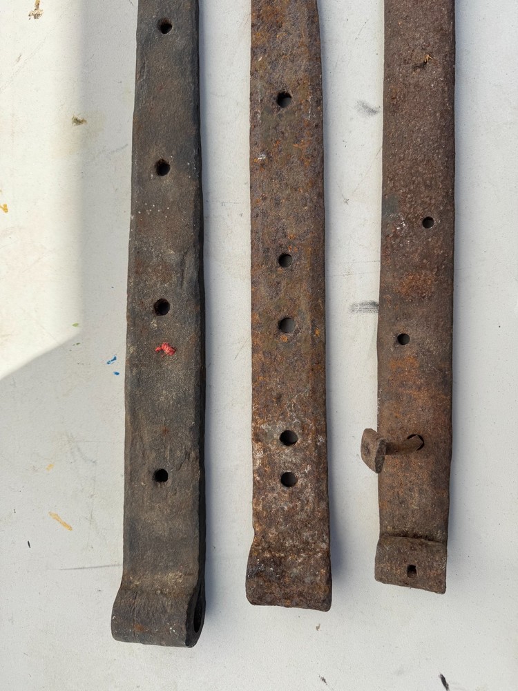 antique strap hinges hand made 1800's